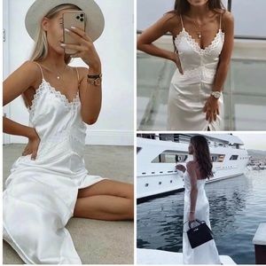 ZARA SATIN SLIP DRESS NWT